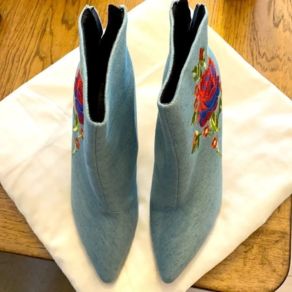 CAPE ROBBIN DENIM BOOTIES. NEW - Picture 3 of 6
